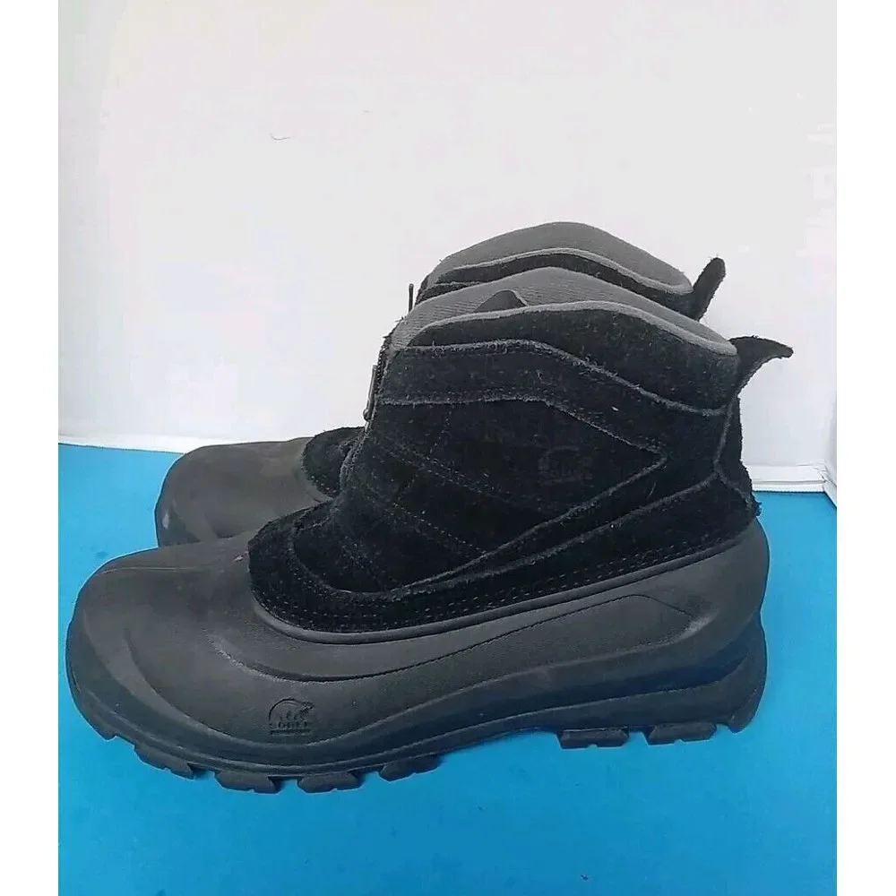 Winter Snow Boots‎ Waterproof Insulated Zip-Up Ankle Boots Black Outdoor Hiking